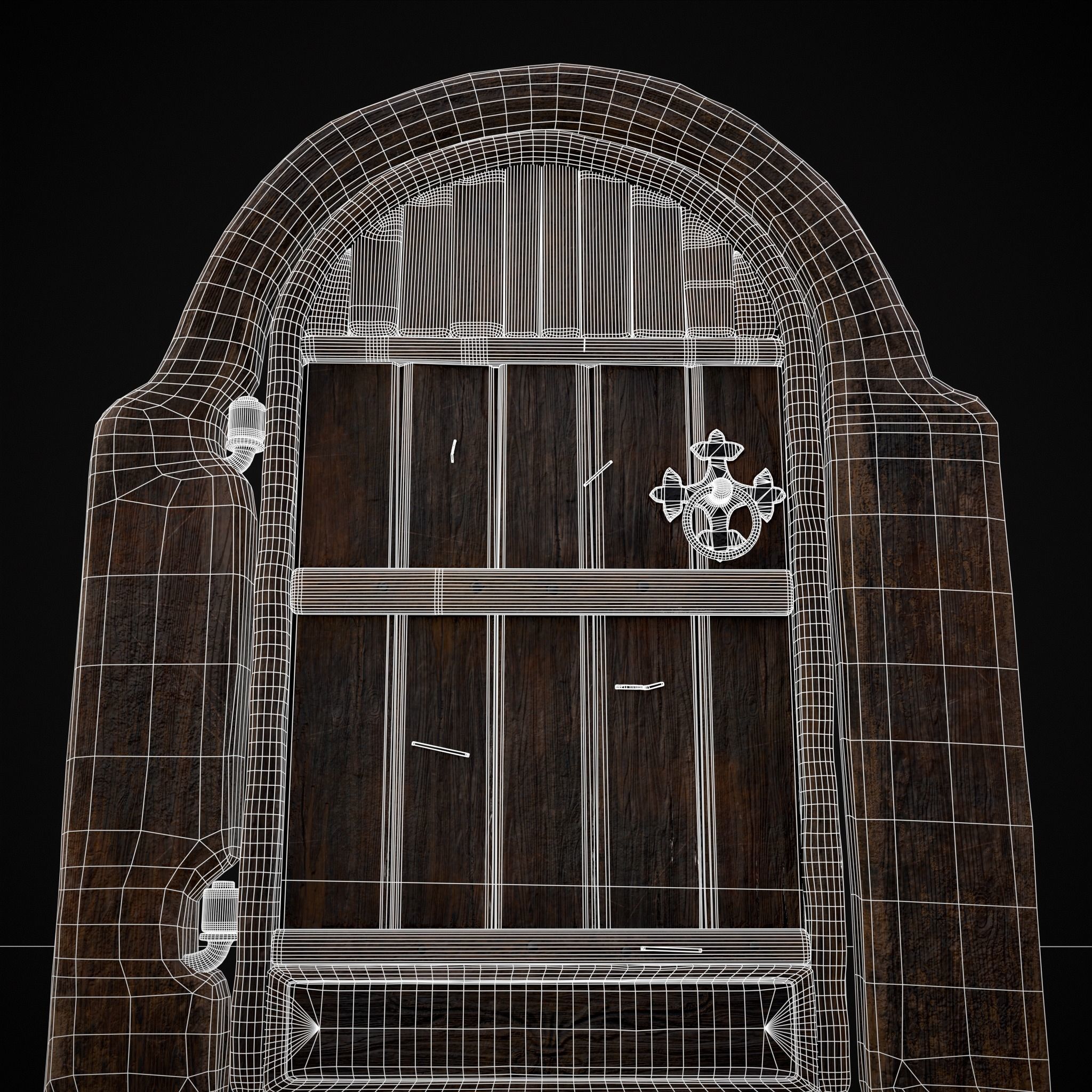 Four Wood Doors 3D Model Collection_31