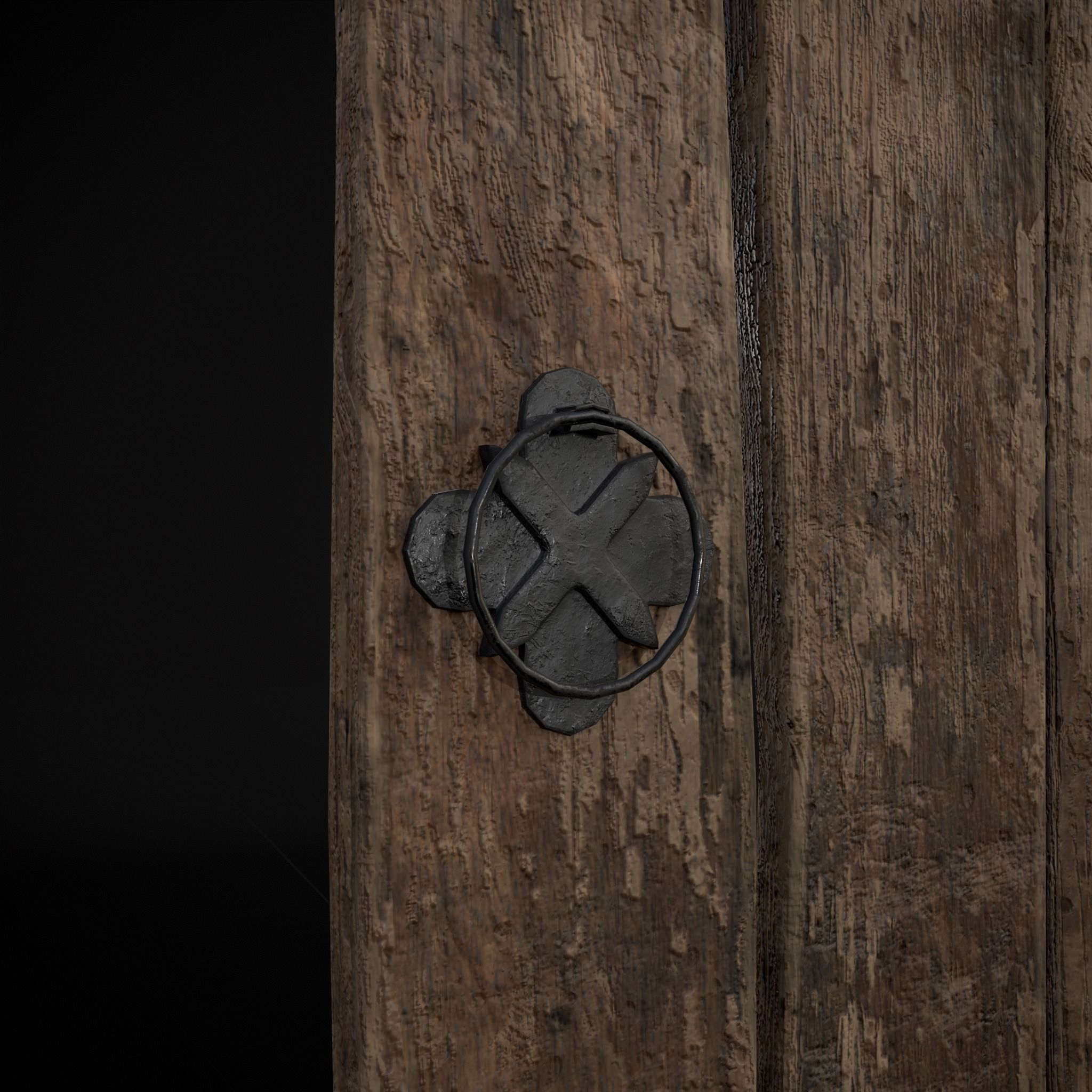 Four Wood Doors 3D Model Collection_42