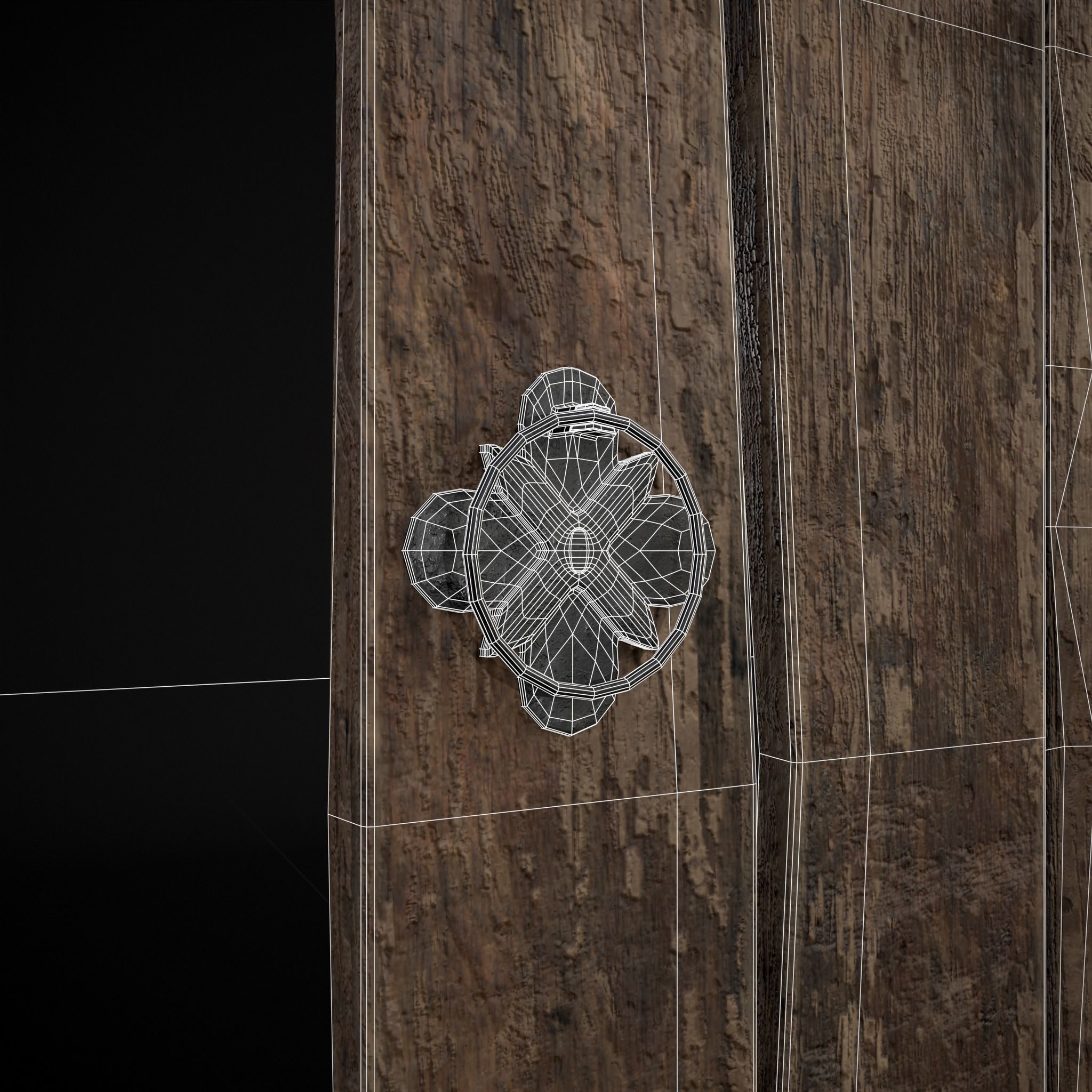 Four Wood Doors 3D Model Collection_43