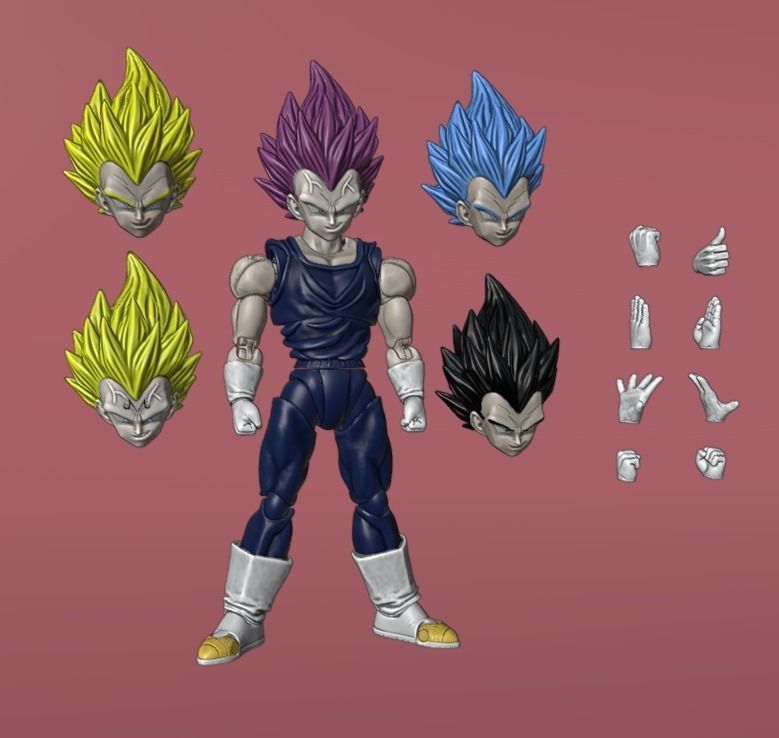 VEGETA ARTICULATED-DRAGON BALL 3D model_3