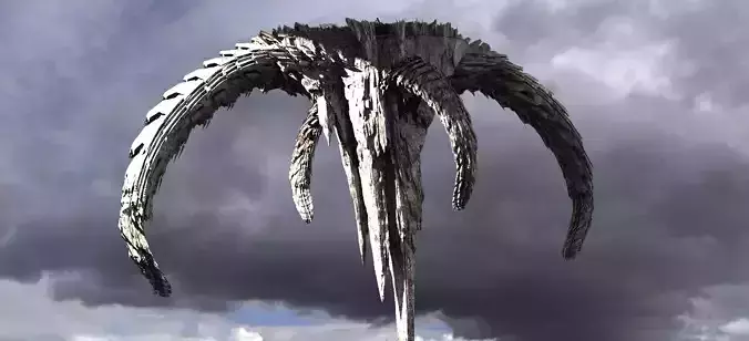 Dragon Asteroid rock Kit bash 1 3D model