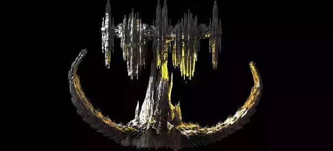 Sci fi Alien Dragon Asteroid rock Kitbash 2