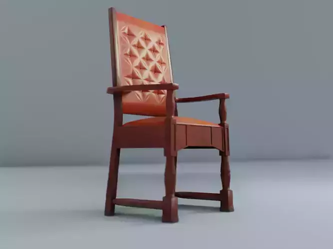 Vintage Chair - Low Poly 3D model