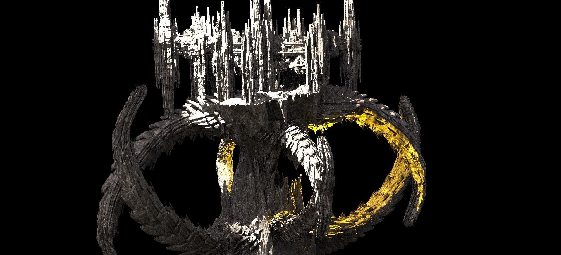  Alien Dragon Asteroid rock Kit bash 4  3D model_2