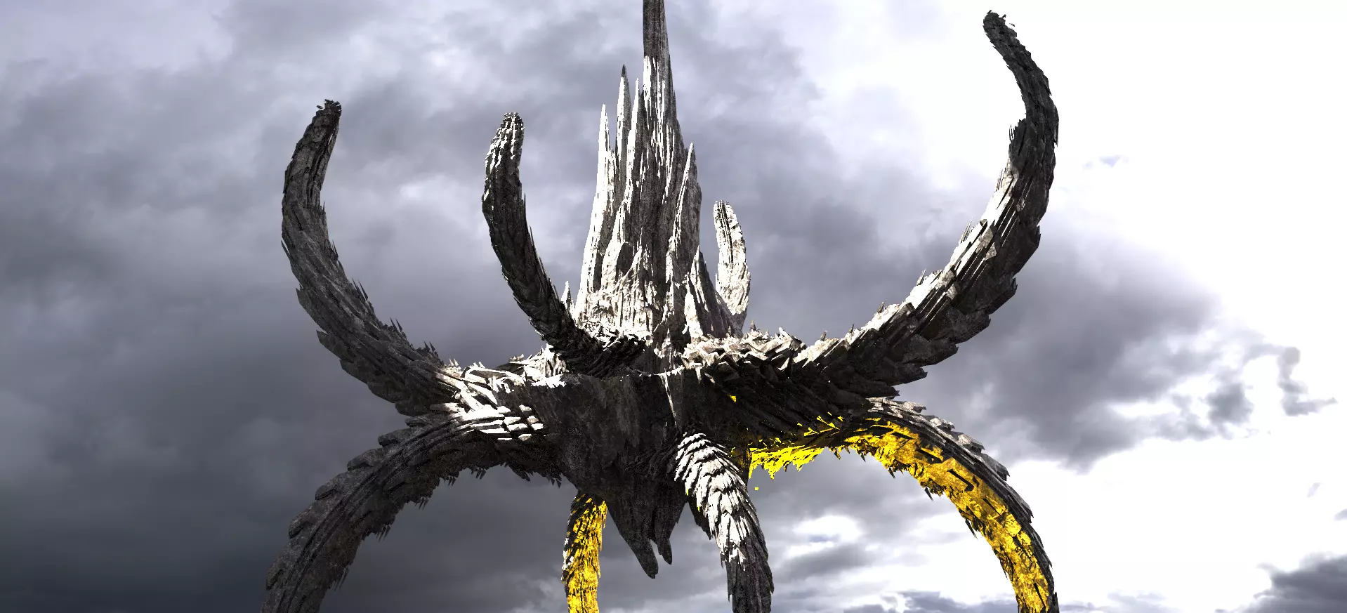  Dragon Asteroid Floating monolith 3D model_0