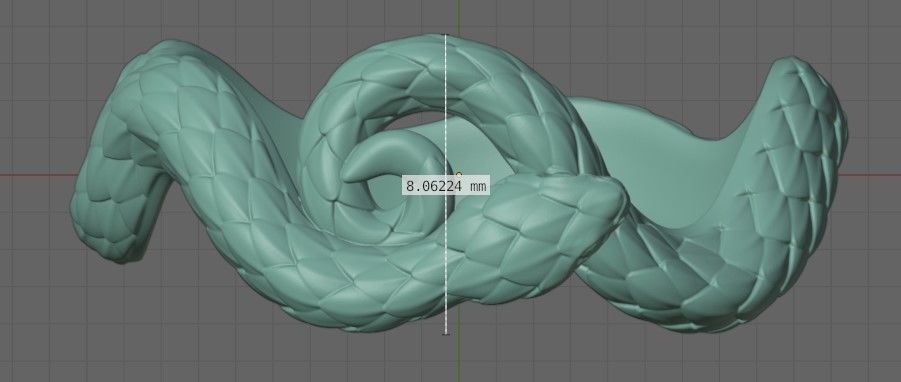 Snake ring 3D print model_8