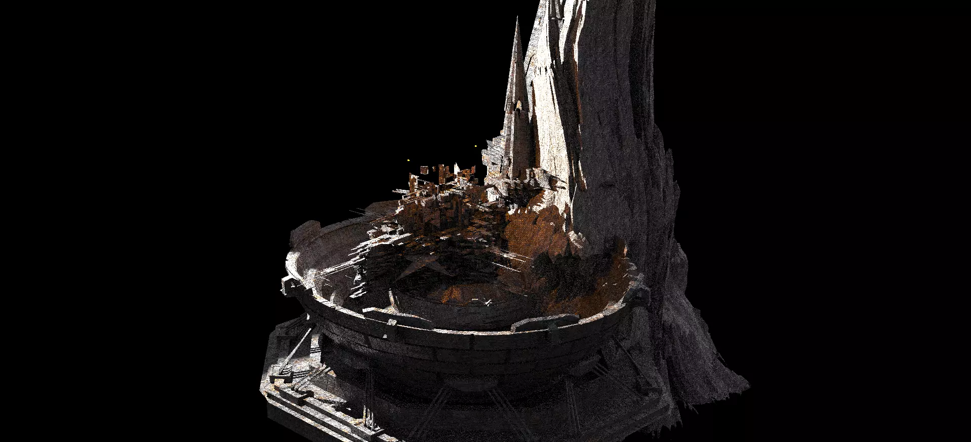Dragon Asteroid city Floating monolith 2  3D model_0