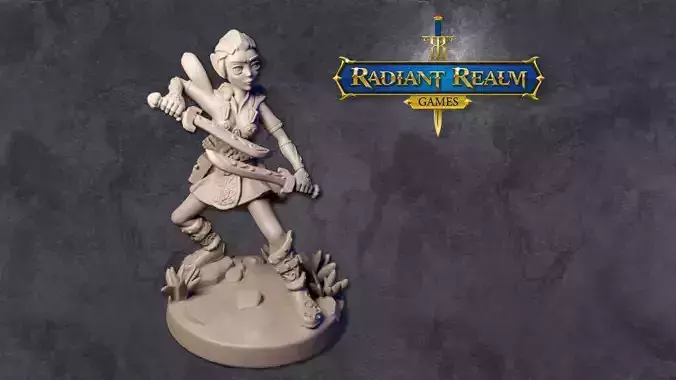 Female elf ranger - level 20 dual swords - anime-inspired 3D print model