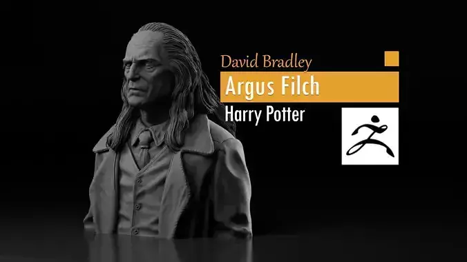 David Bradley - Argus Filch - Harry Potter 3D print model