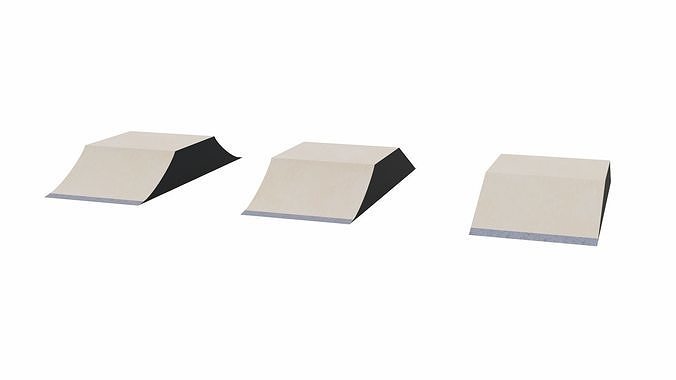 Skatepark Kickers Collection Low-poly 3D model