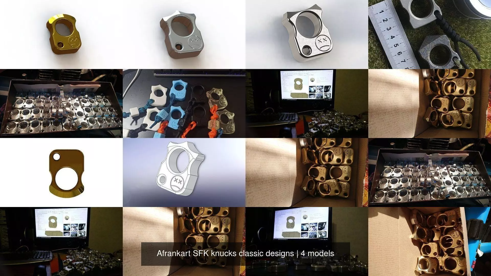 Afrankart SFK knucks classic designs 3D Model Collection_0