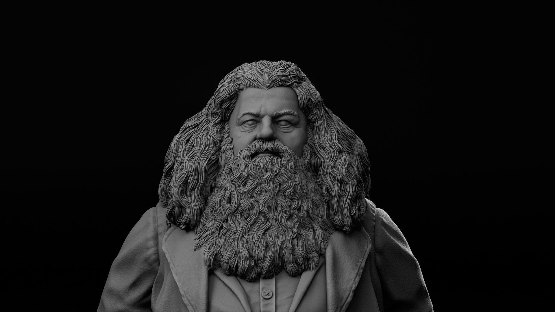 Robbie Coltrane - Hagrid - Harry Potter 3D model 3D printable | CGTrader