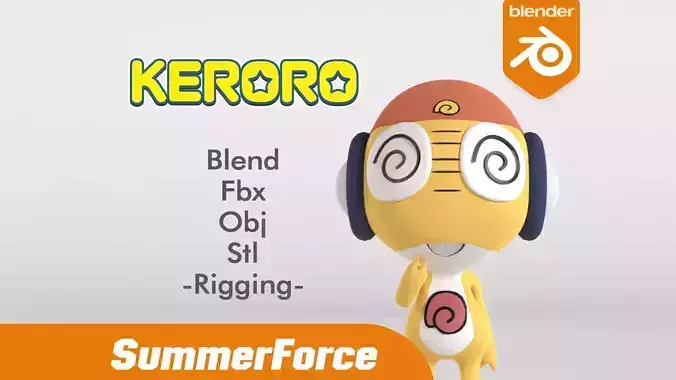 Kururu Sgt Frog 3D Model 3D model