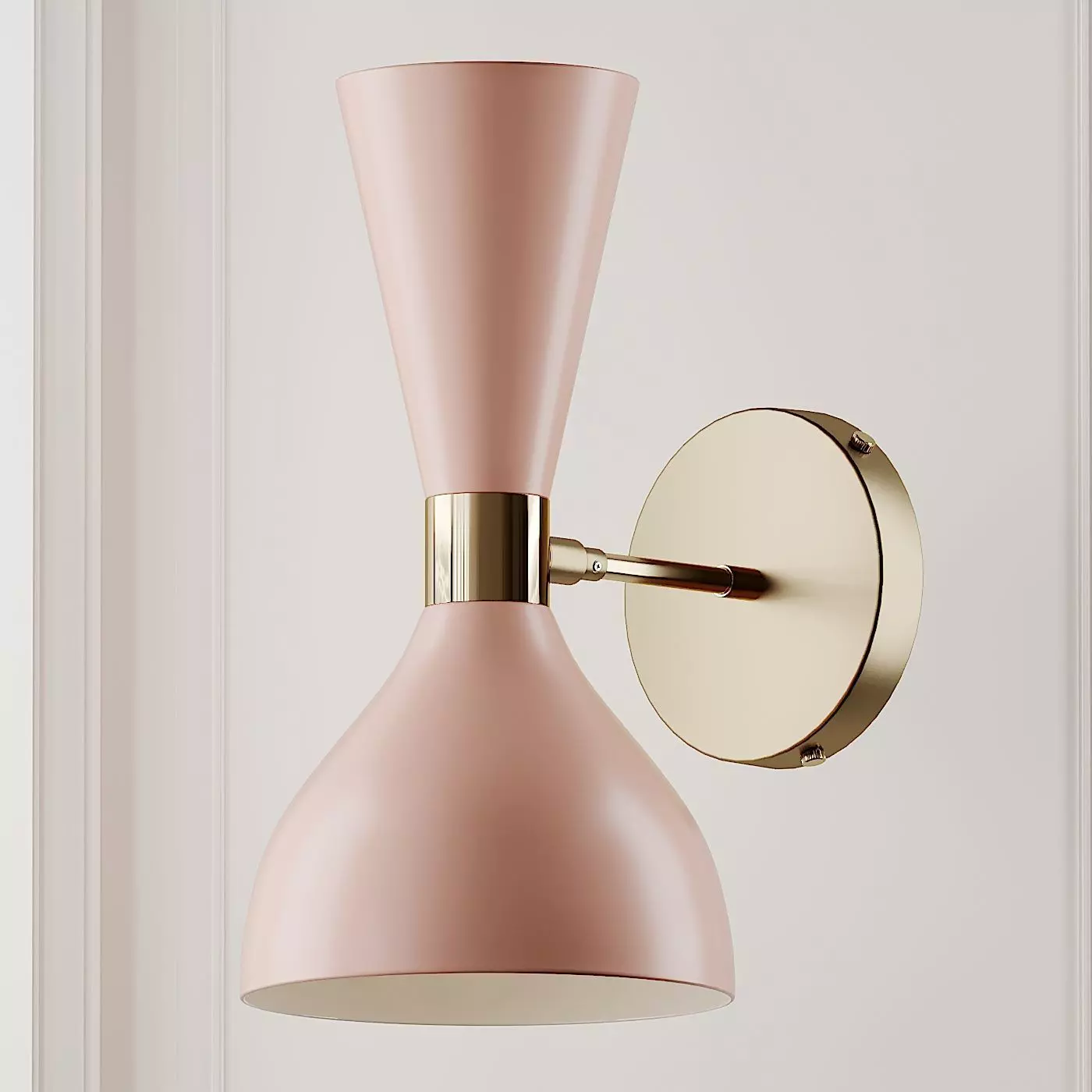 Italian Modern Brass Enamel Ludo Wall Sconce 3D model_0