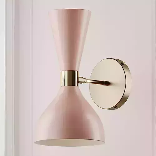 Italian Modern Brass Enamel Ludo Wall Sconce