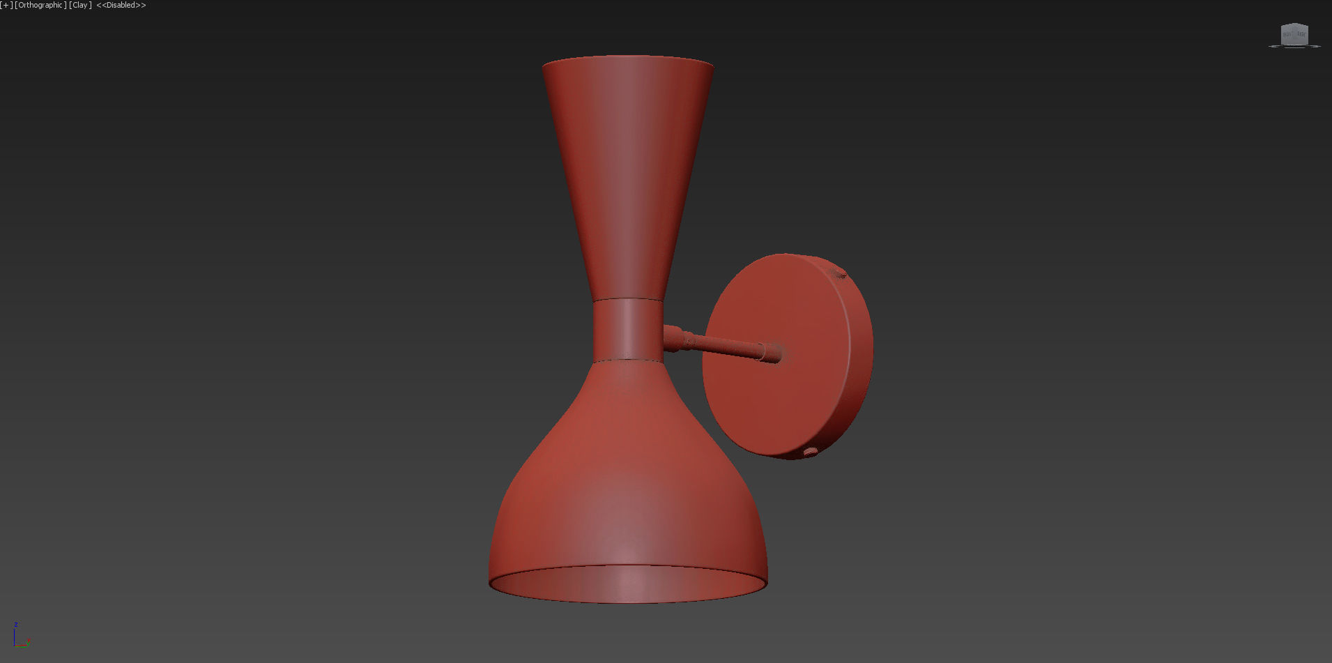 Italian Modern Brass Enamel Ludo Wall Sconce 3D model_8