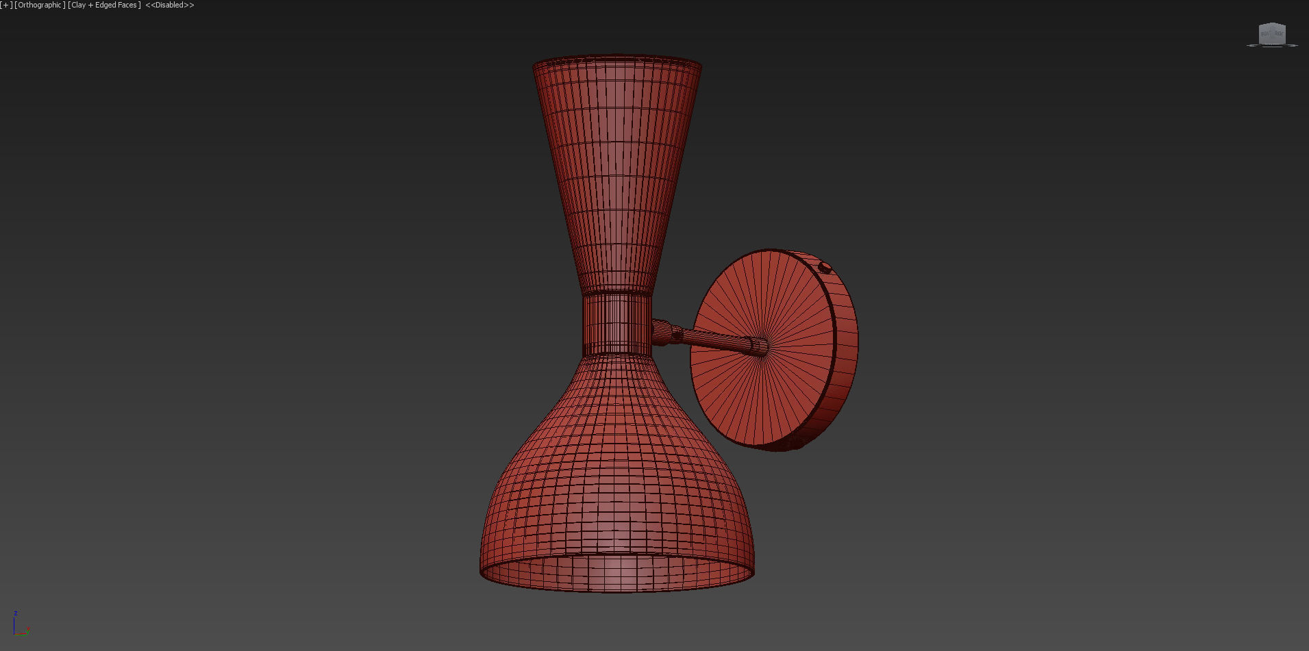 Italian Modern Brass Enamel Ludo Wall Sconce 3D model_7