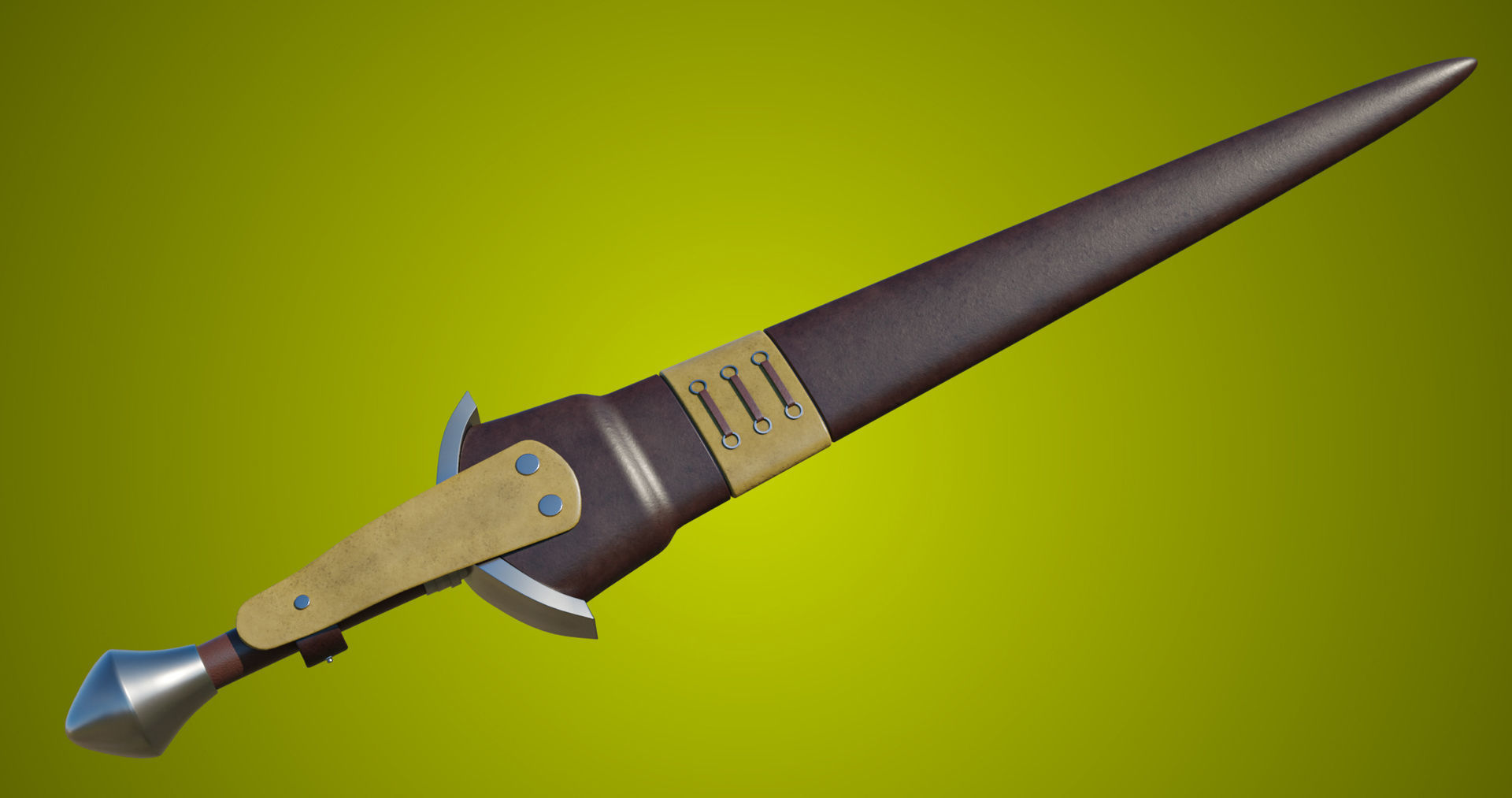 5 Fantasy Swords All PBR Unity UE Textures Included  3D Model Collection_20