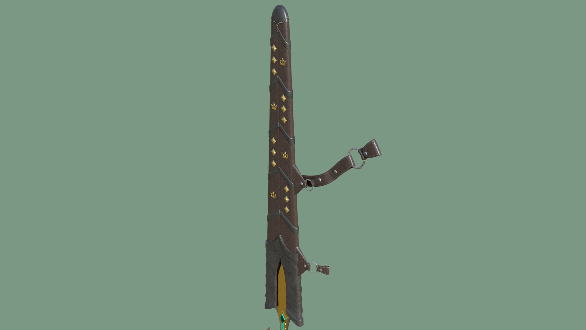 5 Fantasy Swords All PBR Unity UE Textures Included  3D Model Collection_4