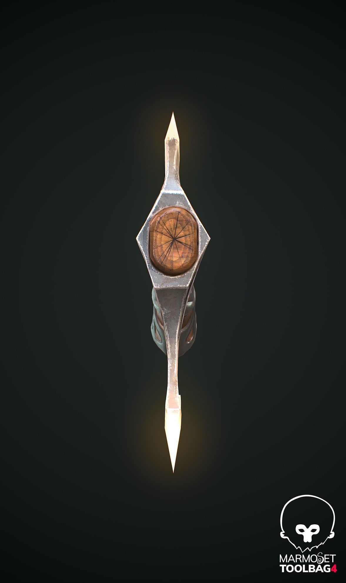 Medieval Battle Axe Low-poly 3D model_5