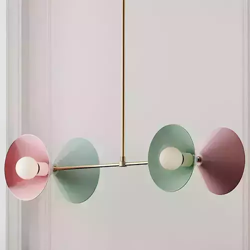 Polarize Pendant Light in Brass With Celadon