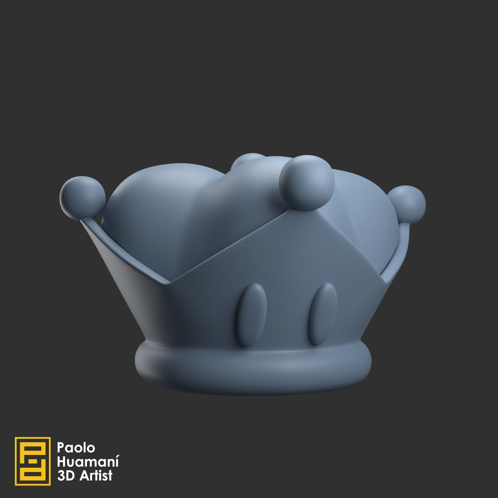 Crown Bowsette 3D print model_1