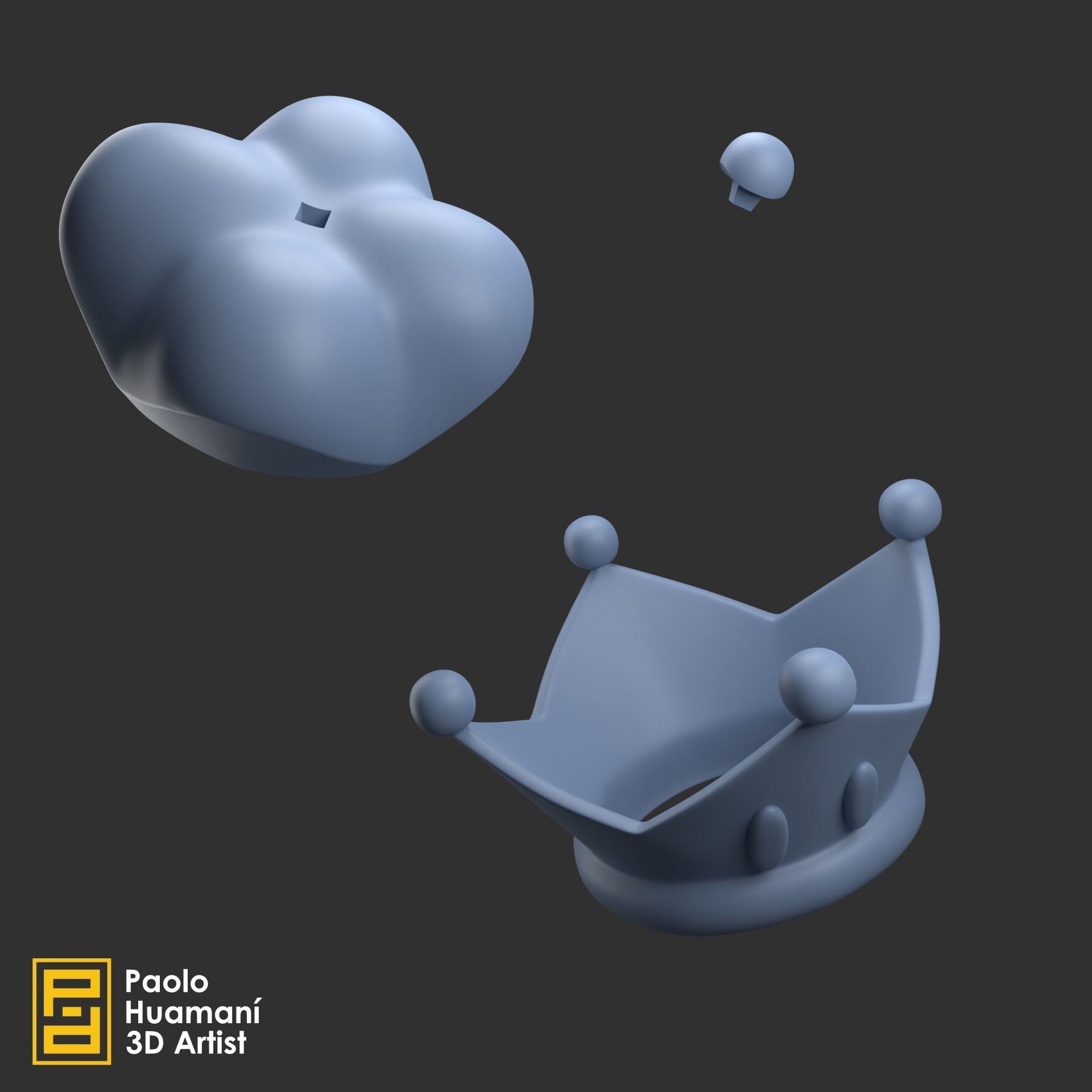 Crown Bowsette 3D print model_3