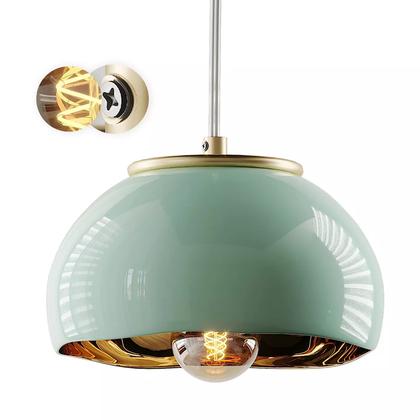 GILDED POPPY PENDANT from Shade of Light 3D model_0