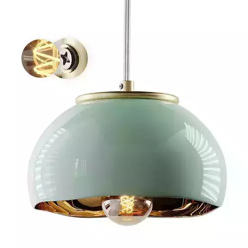 GILDED POPPY PENDANT from Shade of Light