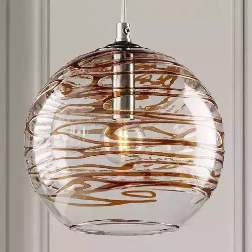 SWIRLING GLASS GLOBE PENDANT LIGHT from Shades of Light 3D model