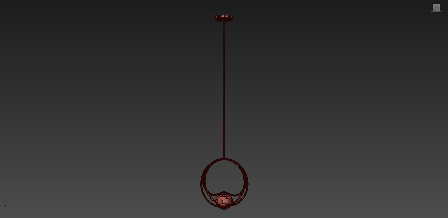 Pair of Brass Pulsar Singolo Chandelier from Cristina Celestino 3D model_7