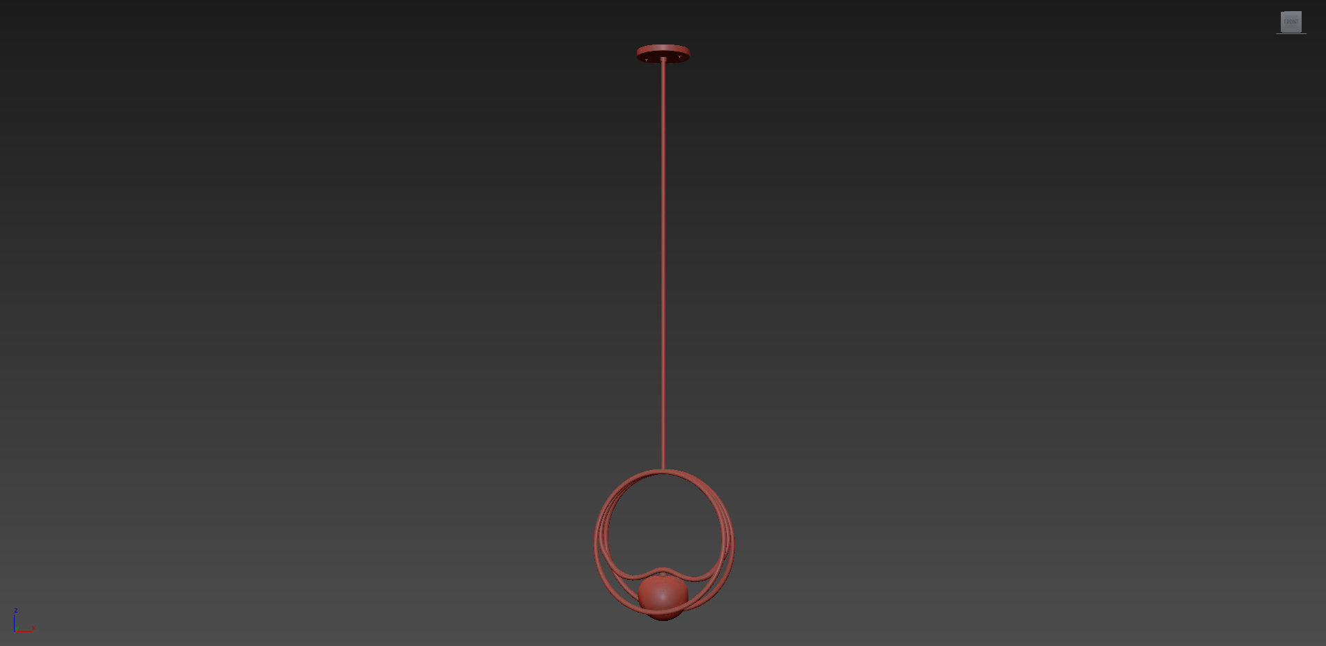 Pair of Brass Pulsar Singolo Chandelier from Cristina Celestino 3D model_8