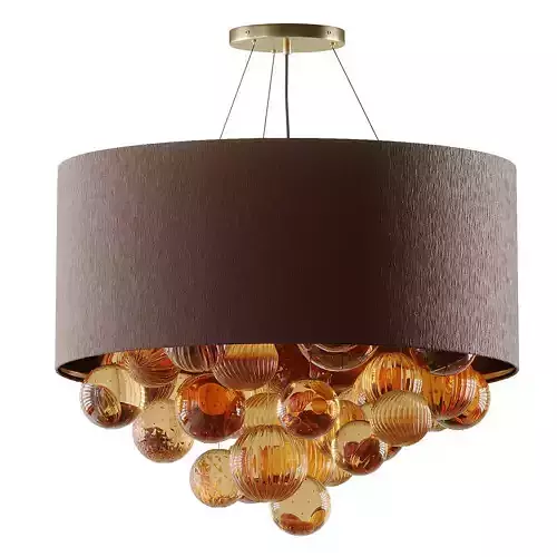 Large Artistic Suspension Lamp Amber Murano from Multiforme 3D model