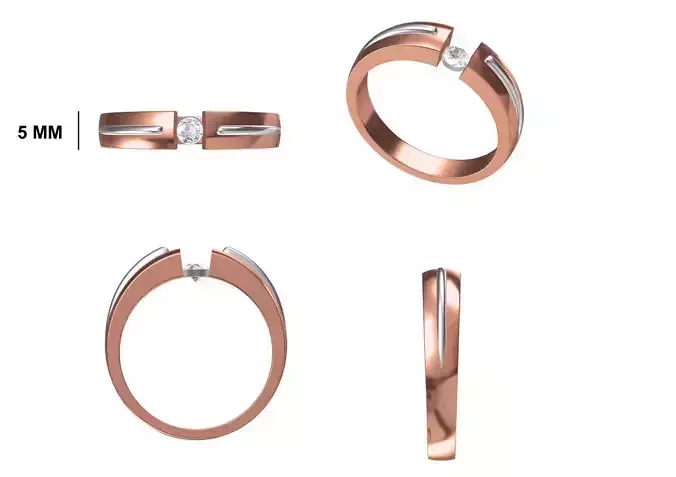 Mens Ring STL OBJ FBX JCD Details 3D print model