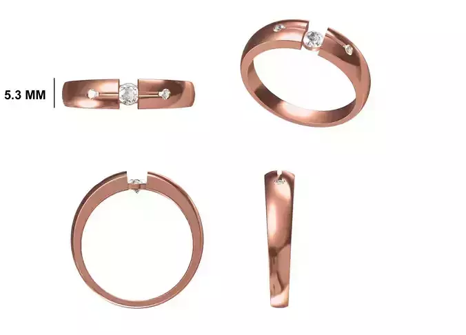 Mens Ring STL OBJ FBX JCD Details 3D print model