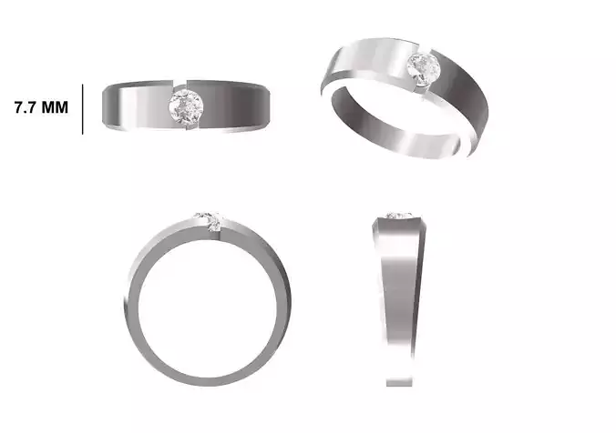 Mens Ring STL OBJ FBX JCD Details 3D print model