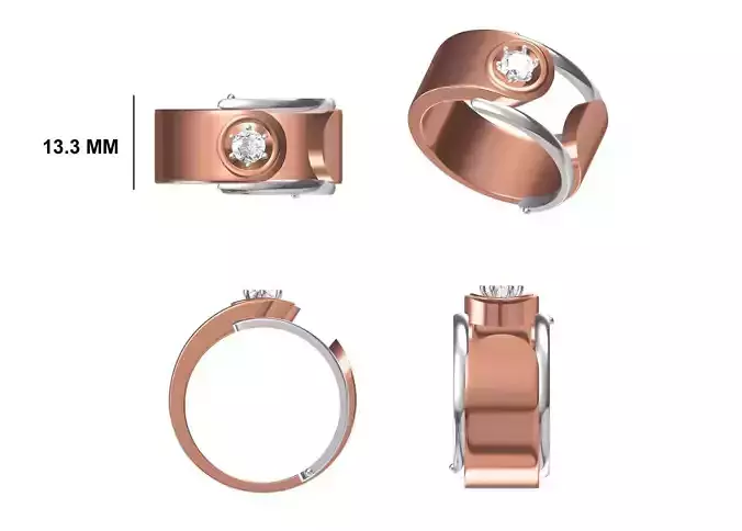 Mens Ring STL OBJ FBX JCD Details 3D print model