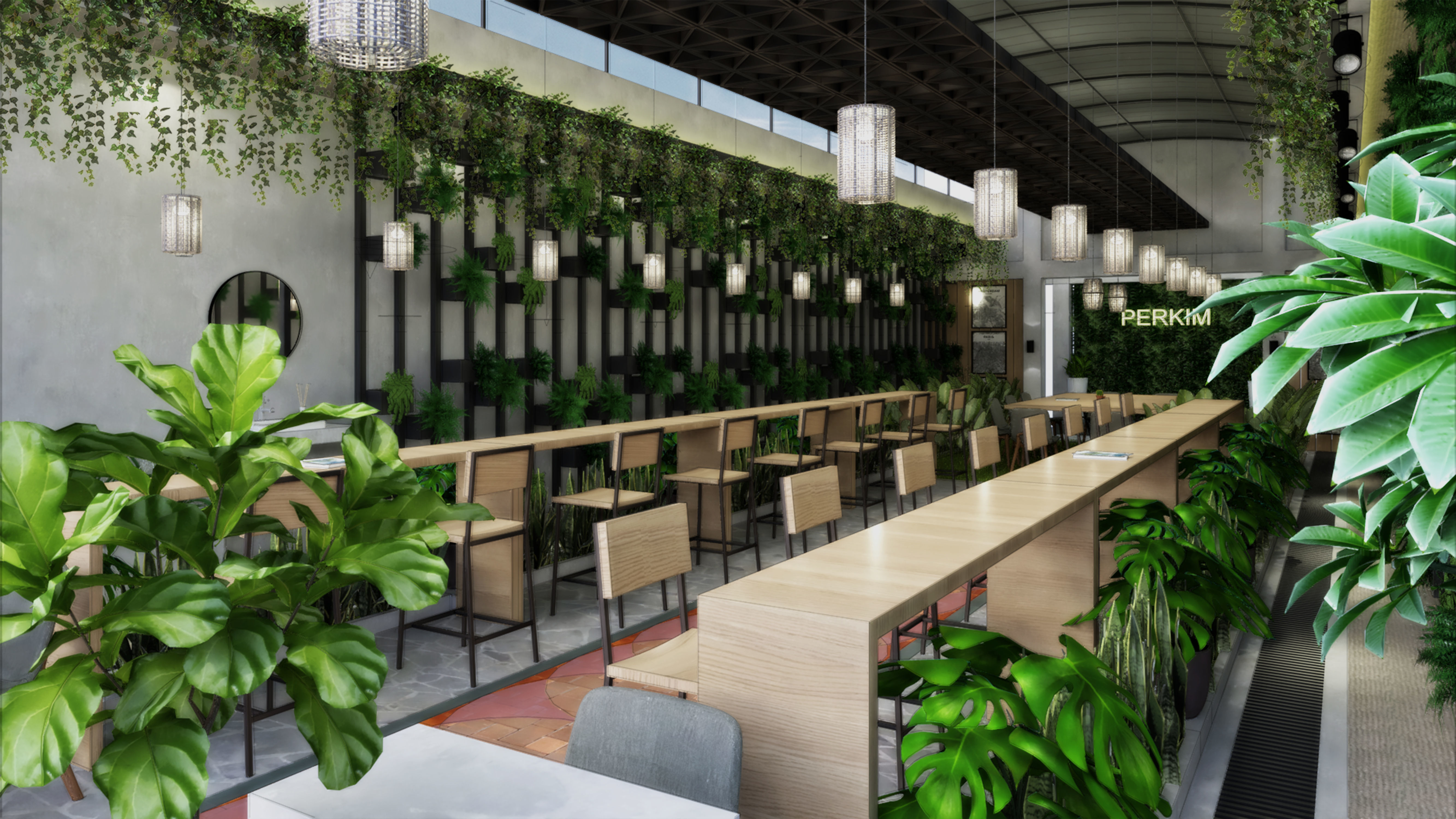 Office Garden Design 3D model_3