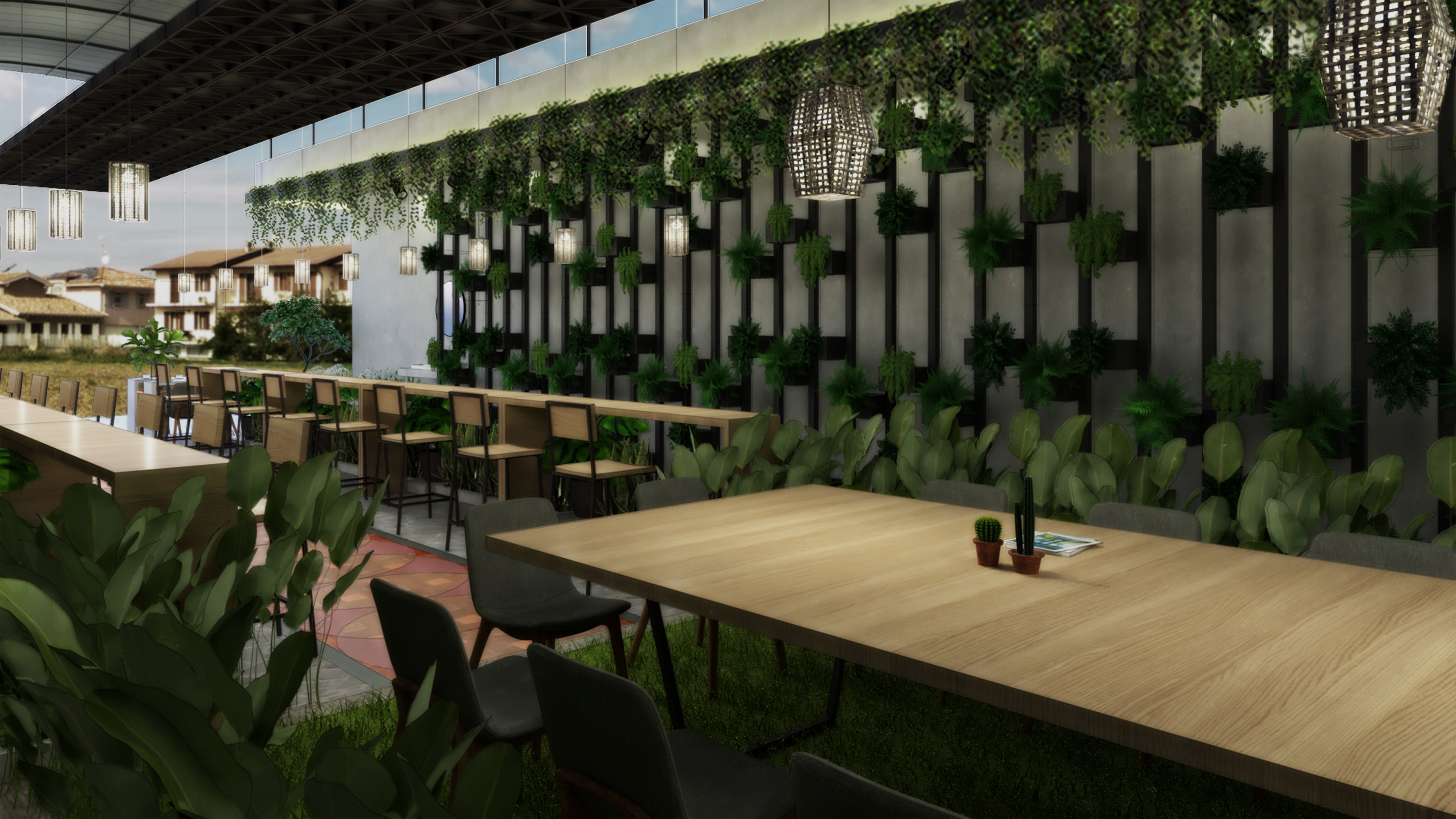 Office Garden Design 3D model_2