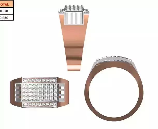 Mens Ring STL OBJ FBX JCD Details 3D print model