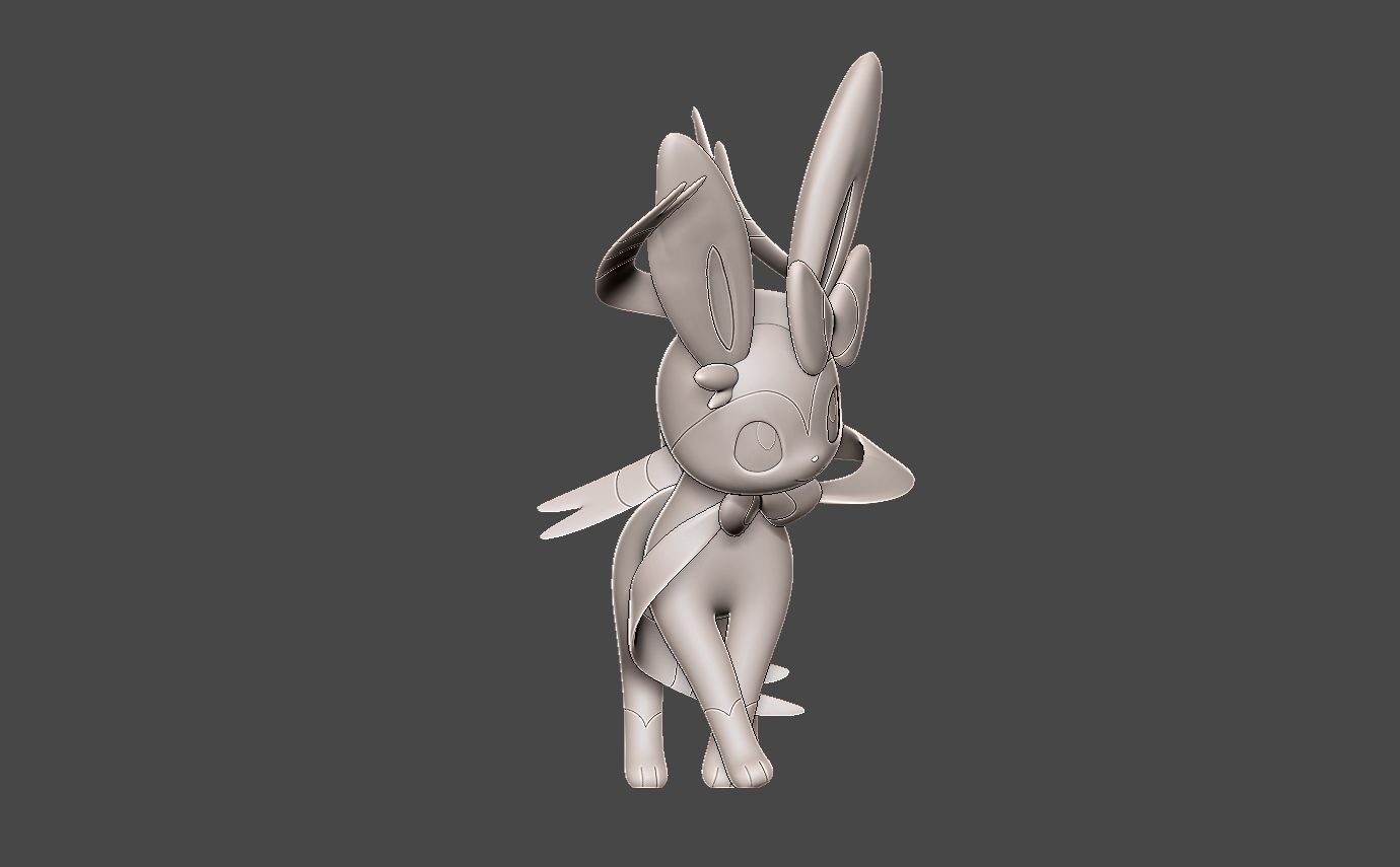Pokemon sylveon 3D print model_4