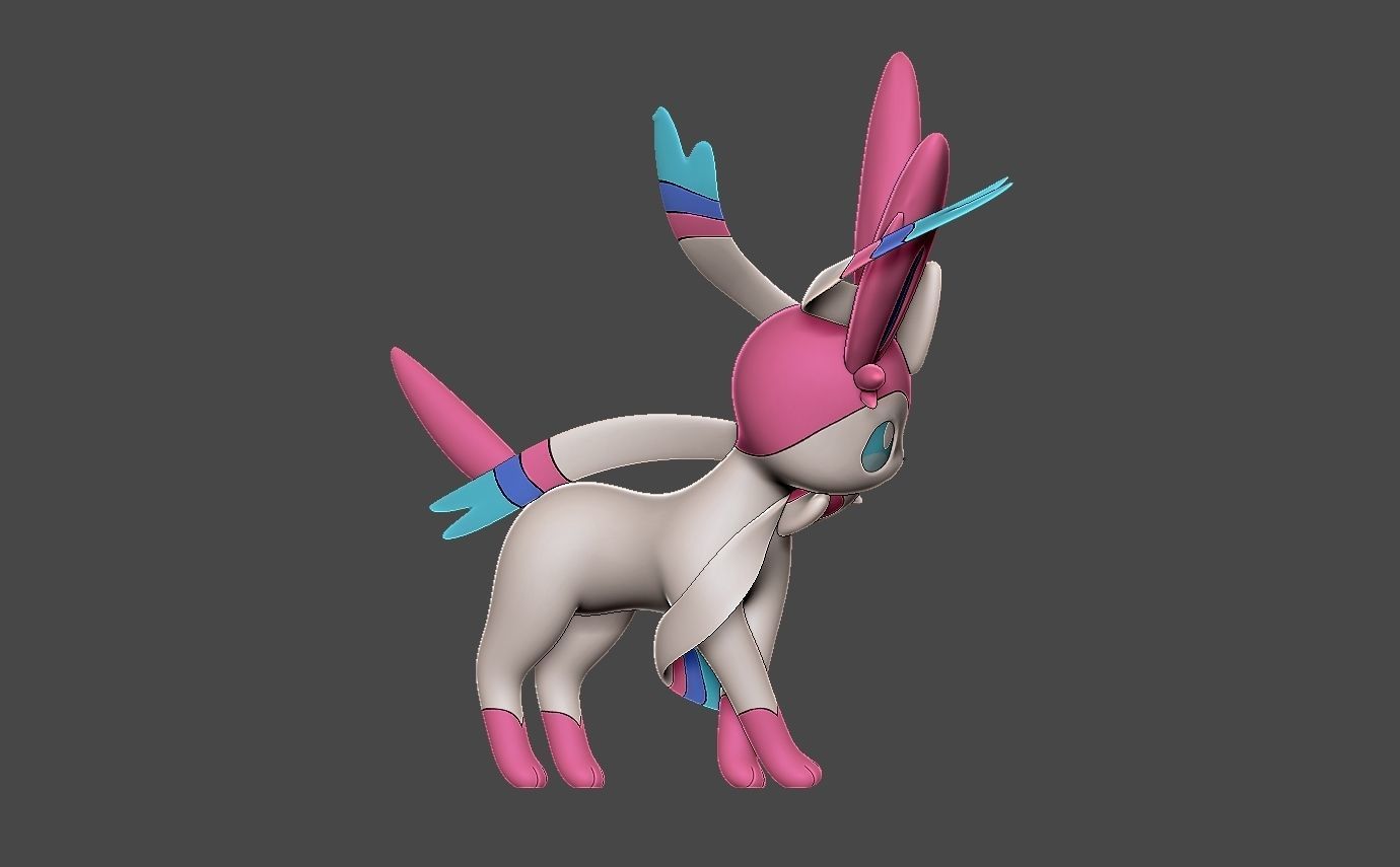 Pokemon sylveon 3D print model_5