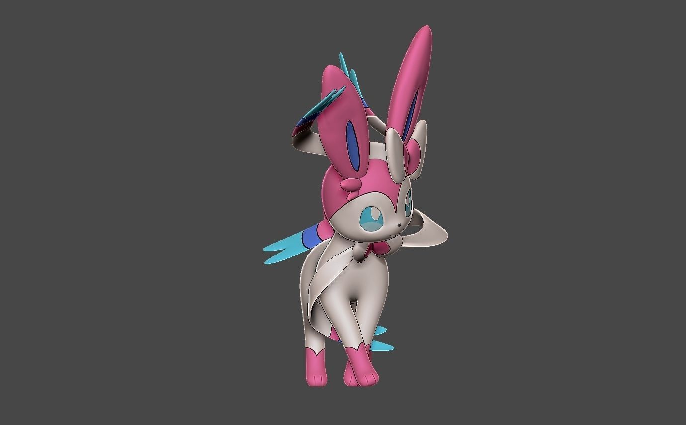 Pokemon sylveon 3D print model_3