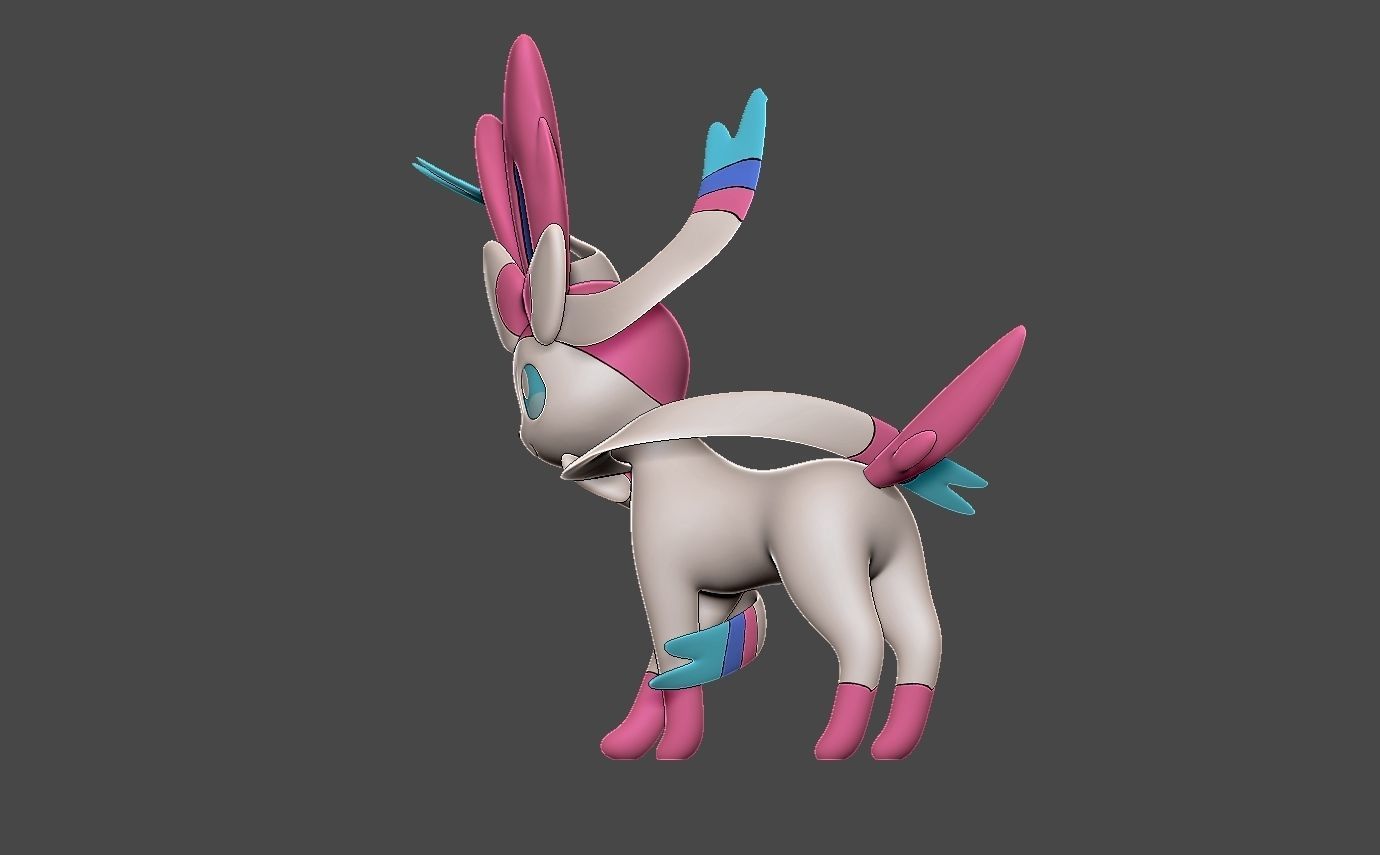Pokemon sylveon 3D print model_7