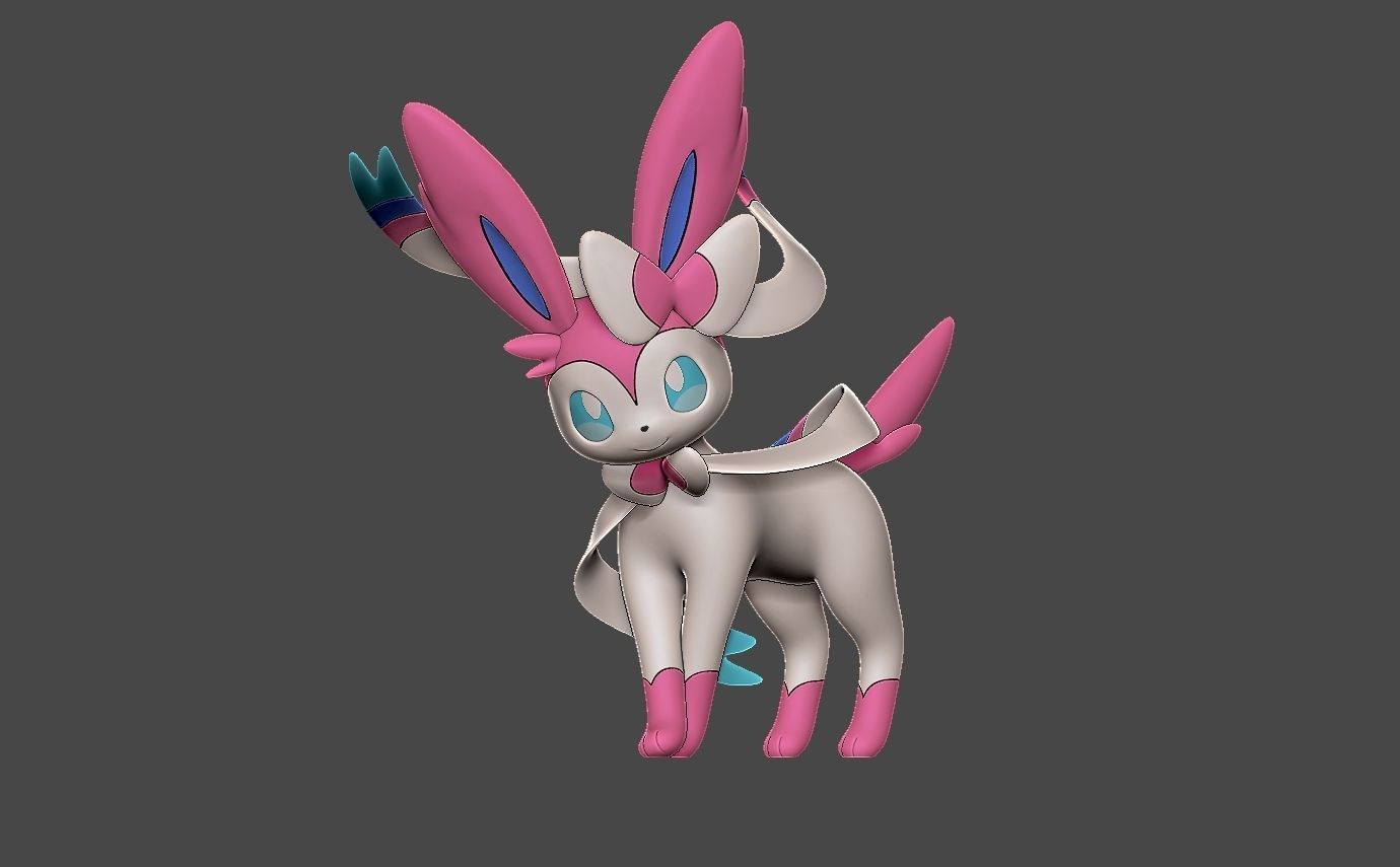 Pokemon sylveon 3D print model_1