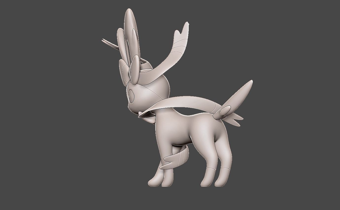 Pokemon sylveon 3D print model_8