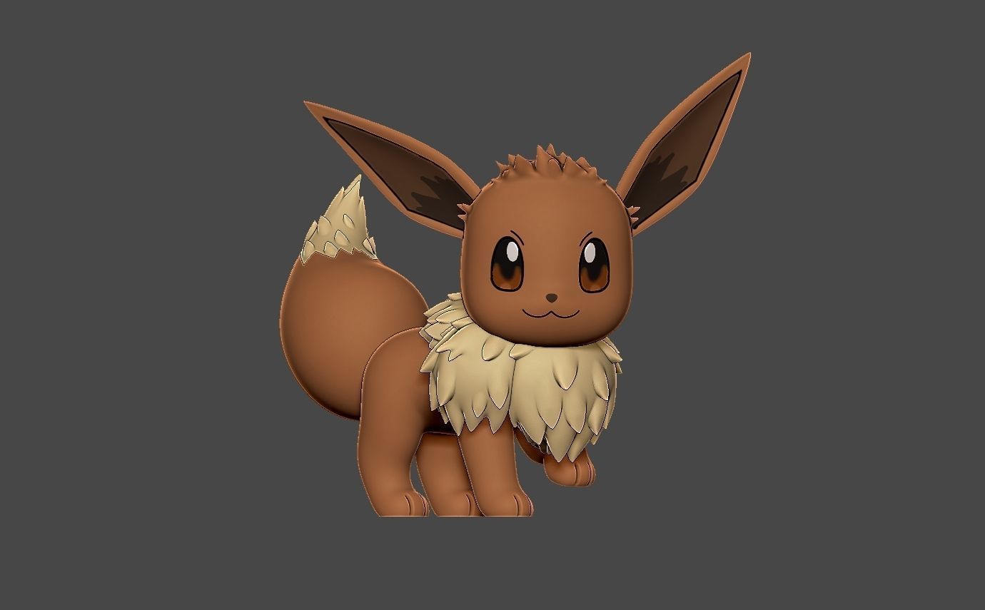 Pokemon eevee evolution pack v2  3D print model_10