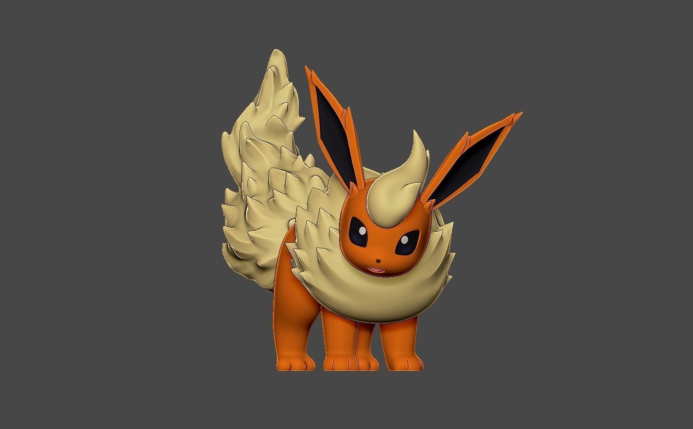 Pokemon eevee evolution pack v2  3D print model_12