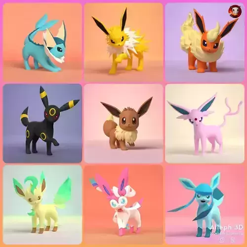 Pokemon eevee evolution pack v2 