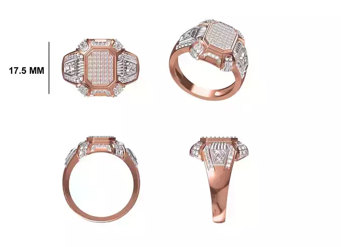 Mens Ring STL OBJ FBX JCD Details